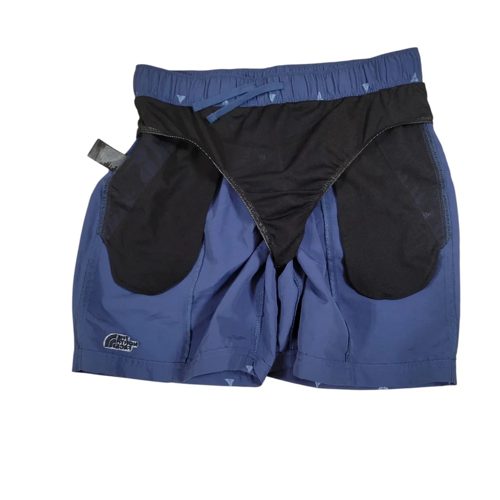 North Face Men's Pull-On Blue Trunks Shorts Size Medium Waist 32 Inseam 7